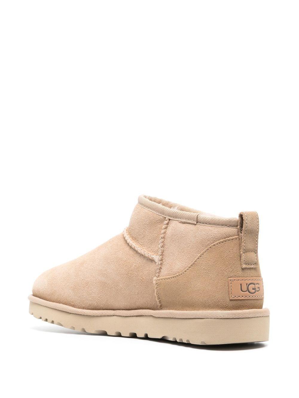 UGG Classic Ultra Mini Sheepskin Ankle Boots in Natural | Lyst