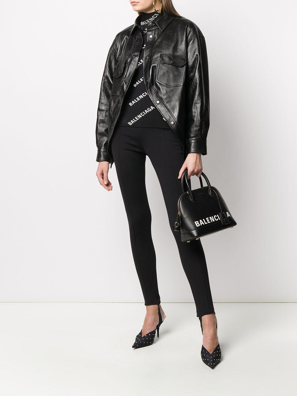 Balenciaga Ville Small Leather Handbag in Black | Lyst