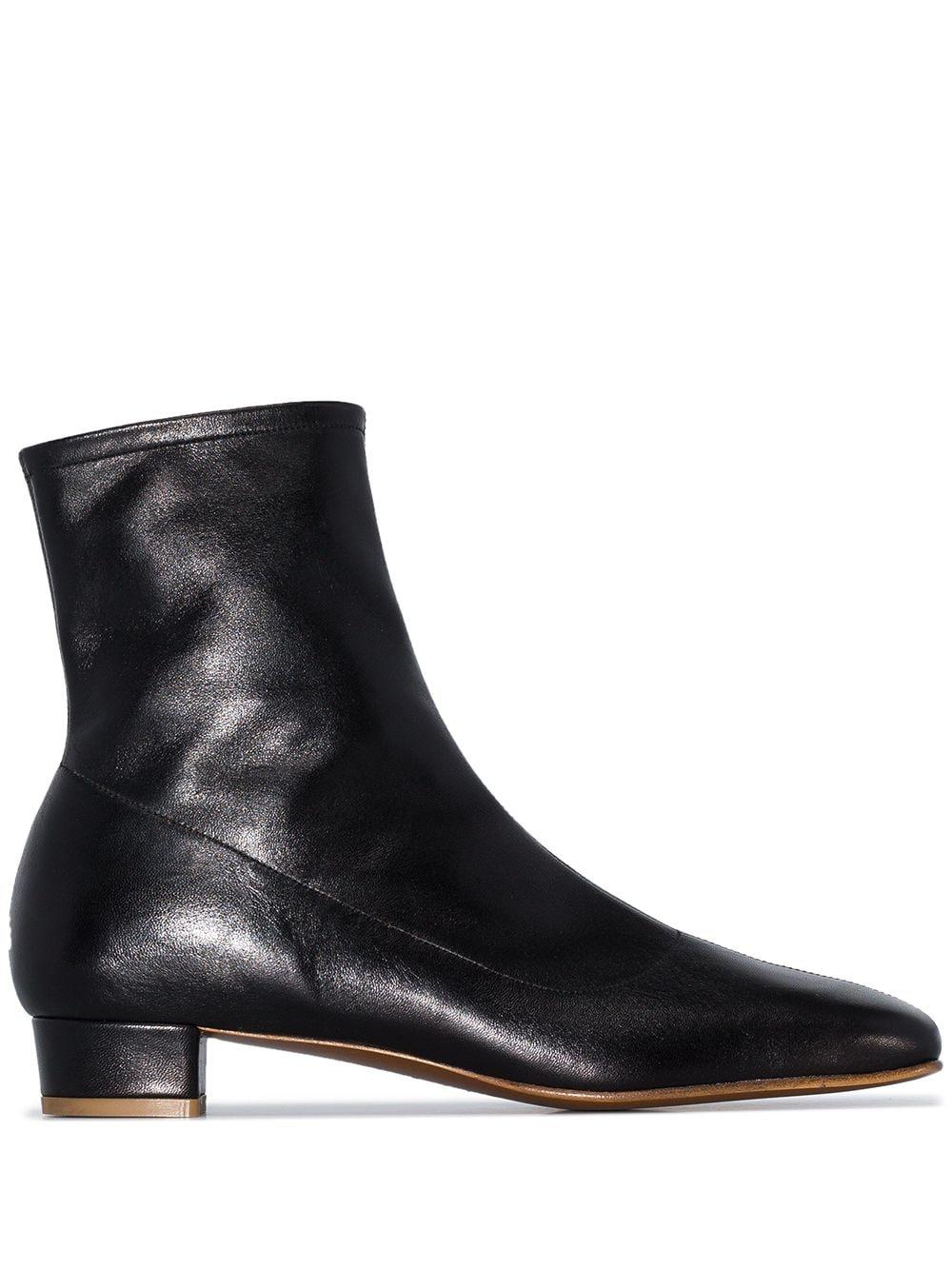 BY FAR Este Leather Ankle Boots in Black - Lyst