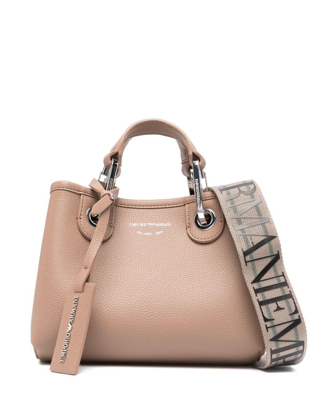 Emporio Armani Small Shopping Bag in Natural | Lyst