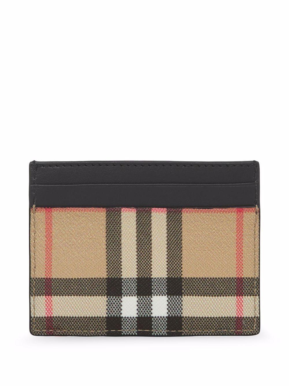 Portacarte con motivo Vintage CheckBurberry in Pelle | Lyst