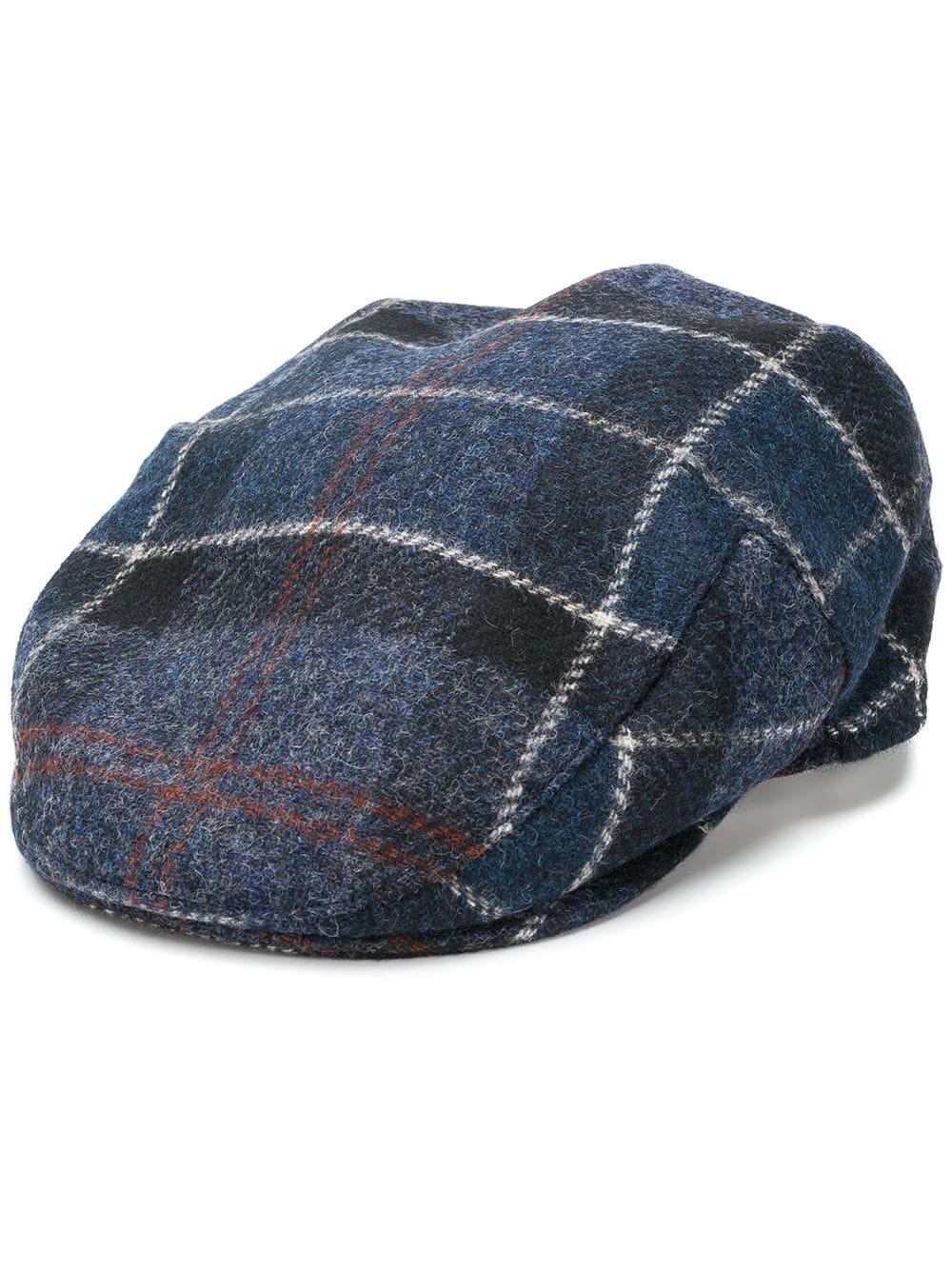 Barbour Synthetic Tweed Flat Cap in Blue for Men - Lyst