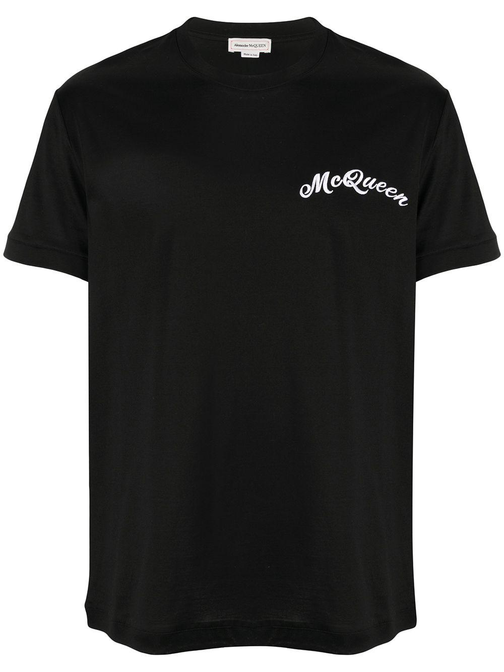 Alexander McQueen Logo T-shirt in Black for Men - Save 16% - Lyst