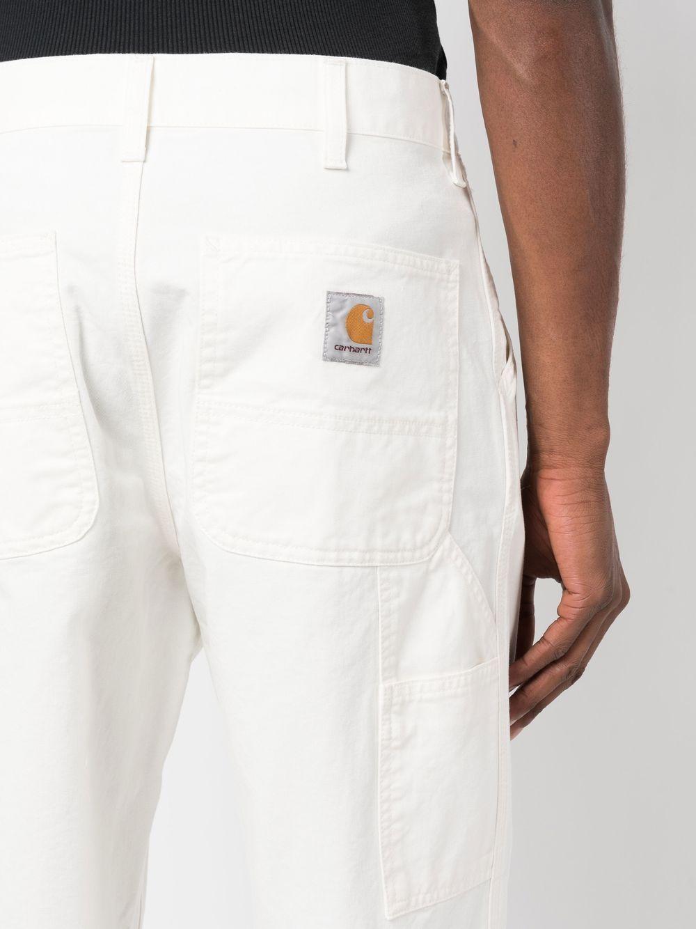 Carhartt WIP Cotton Pants With Logo in White for Men | Lyst