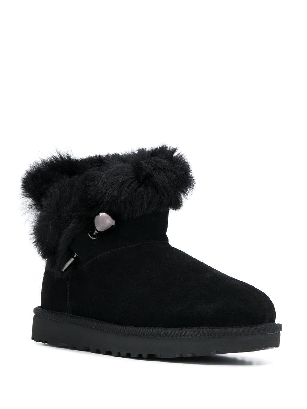 Ugg black fluff shop mini quilted boots