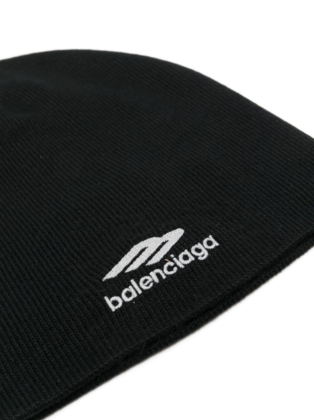 Balenciaga 3B Sports Icon Beanie in Black for Men | Lyst