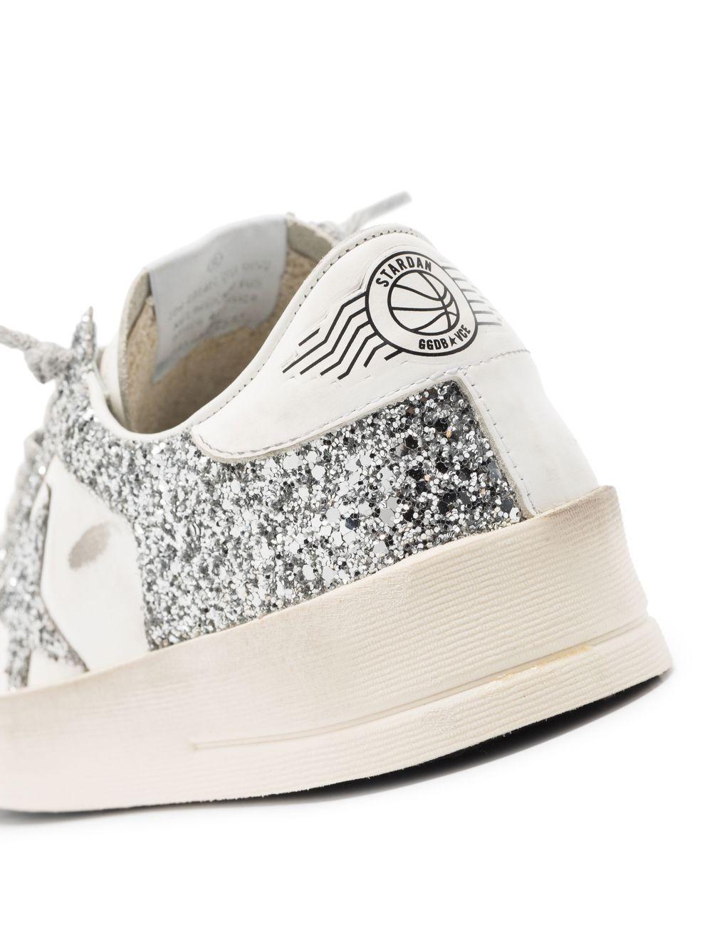 Golden Goose Silver And Stardan Low Top Leather Sneakers in White | Lyst