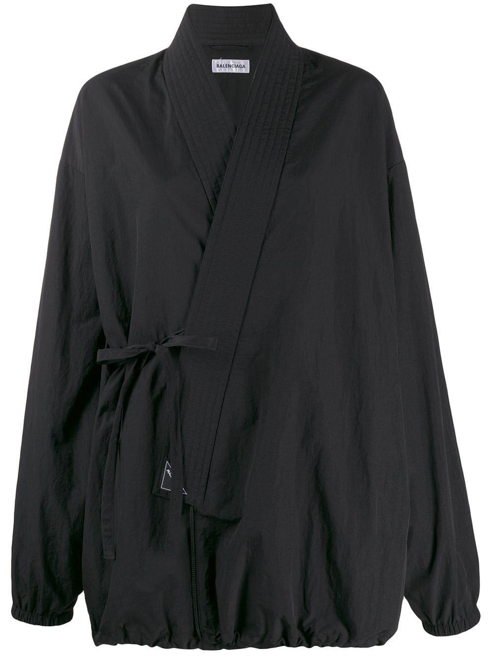 Susurro cada vez Permanente Balenciaga Kimono Style Lightweight Jacket in Black | Lyst