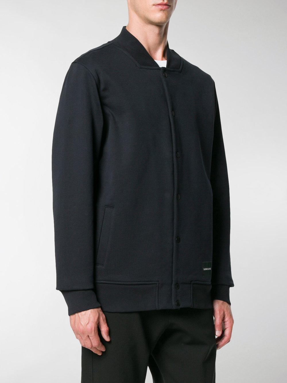 Calvin Klein Wool Bomber Jacket in Black for Men Lyst