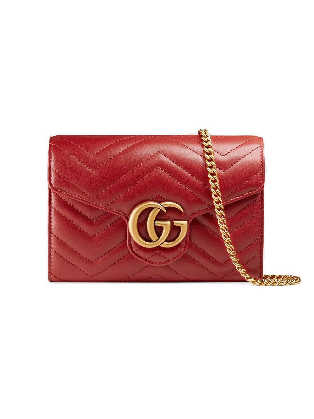 Red Gucci Small GG Marmont Matelasse Crossbody – Designer Revival