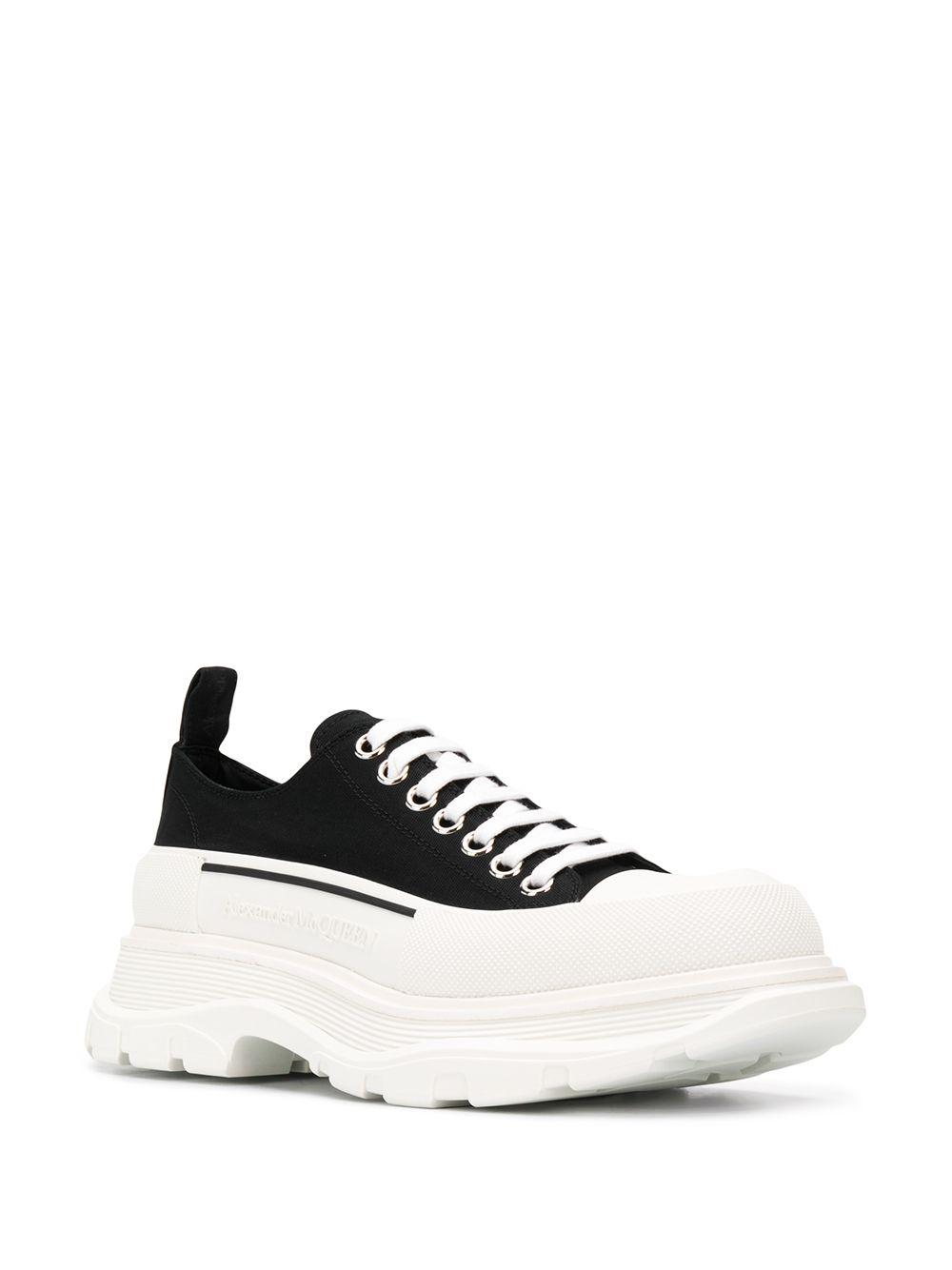 Alexander McQueen Tread Slick Cotton Sneakers in Black for Men ...