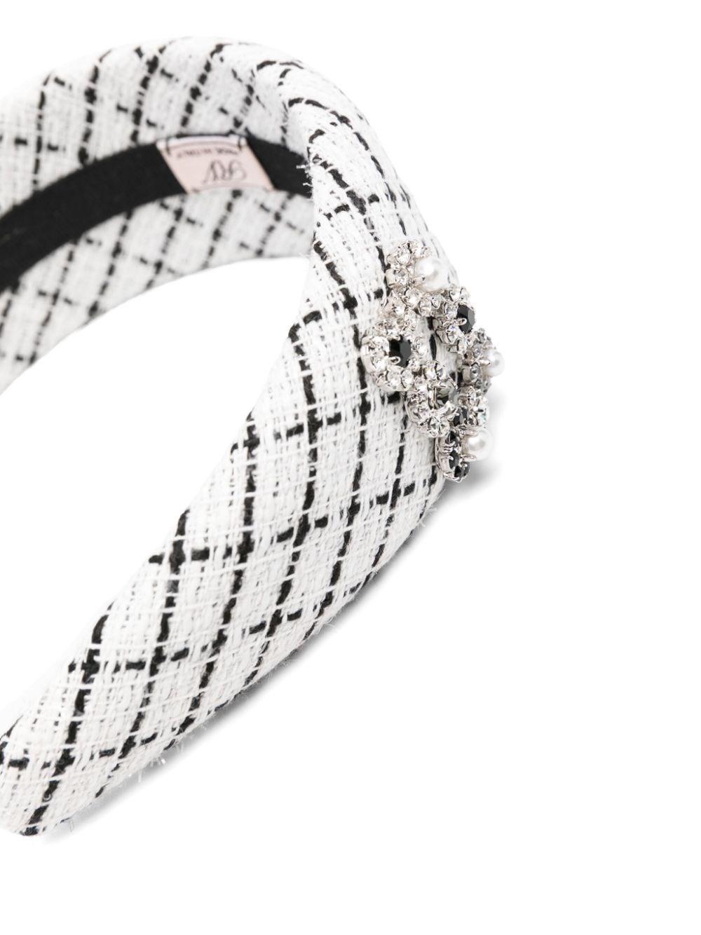 ヘアアクセサリー ROGER VIVIER RV FLOWERS STRASS PEARL HEADBAND Roger Vivier Rv Flowers Strass Pearl Headband in Metallic | Lyst