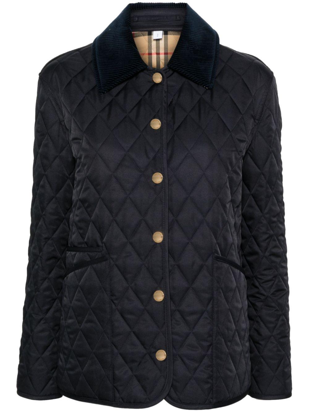 Burberry Quilted Jacket in Blue Lyst UK