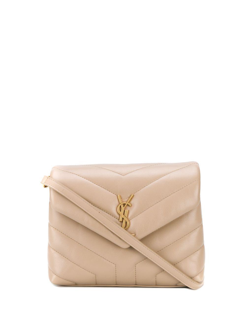 Saint Laurent Dark Beige Loulou Toy Bag in Natural