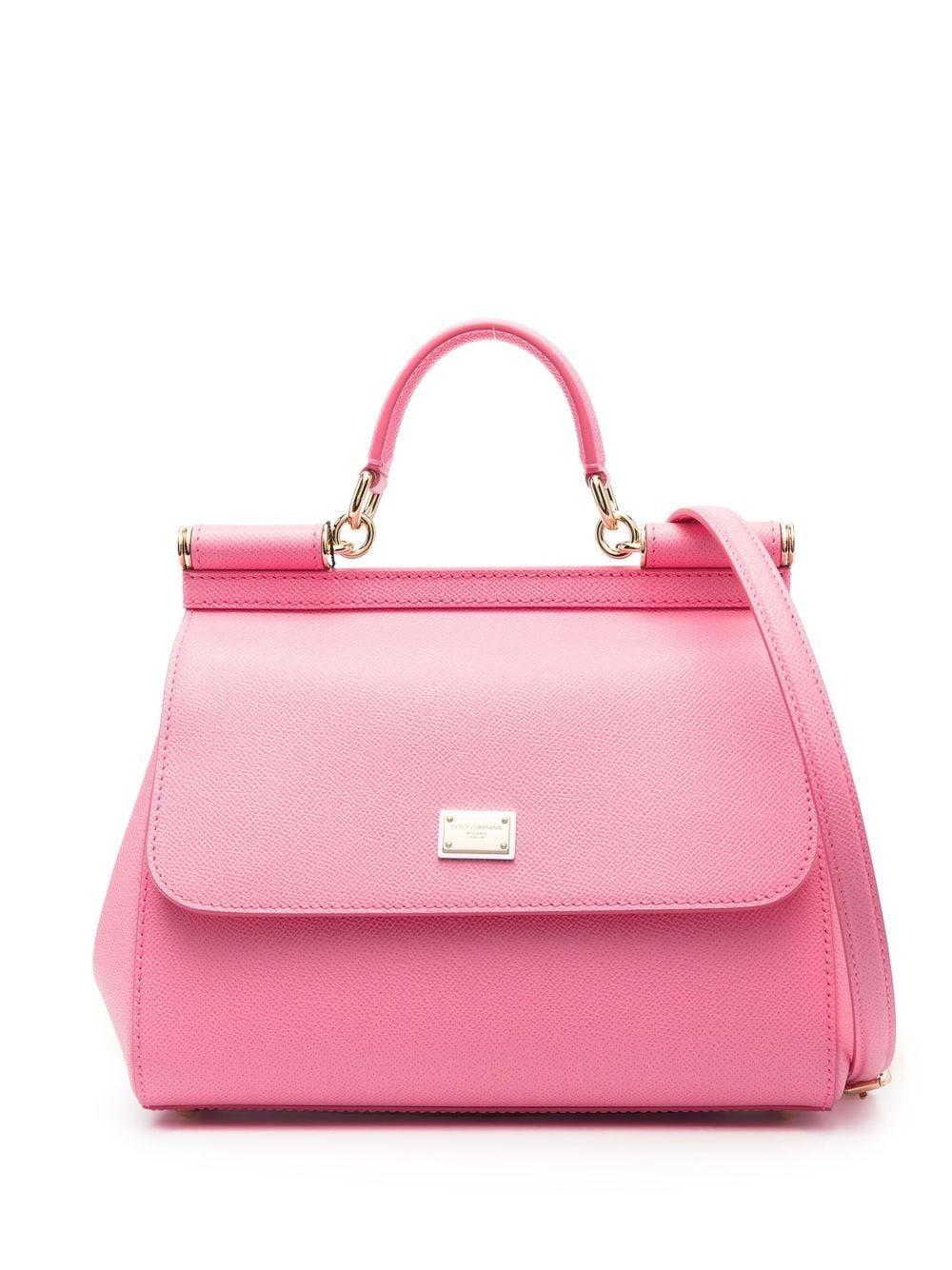 Dolce & Gabbana Pink Large Leather Sicily Bag