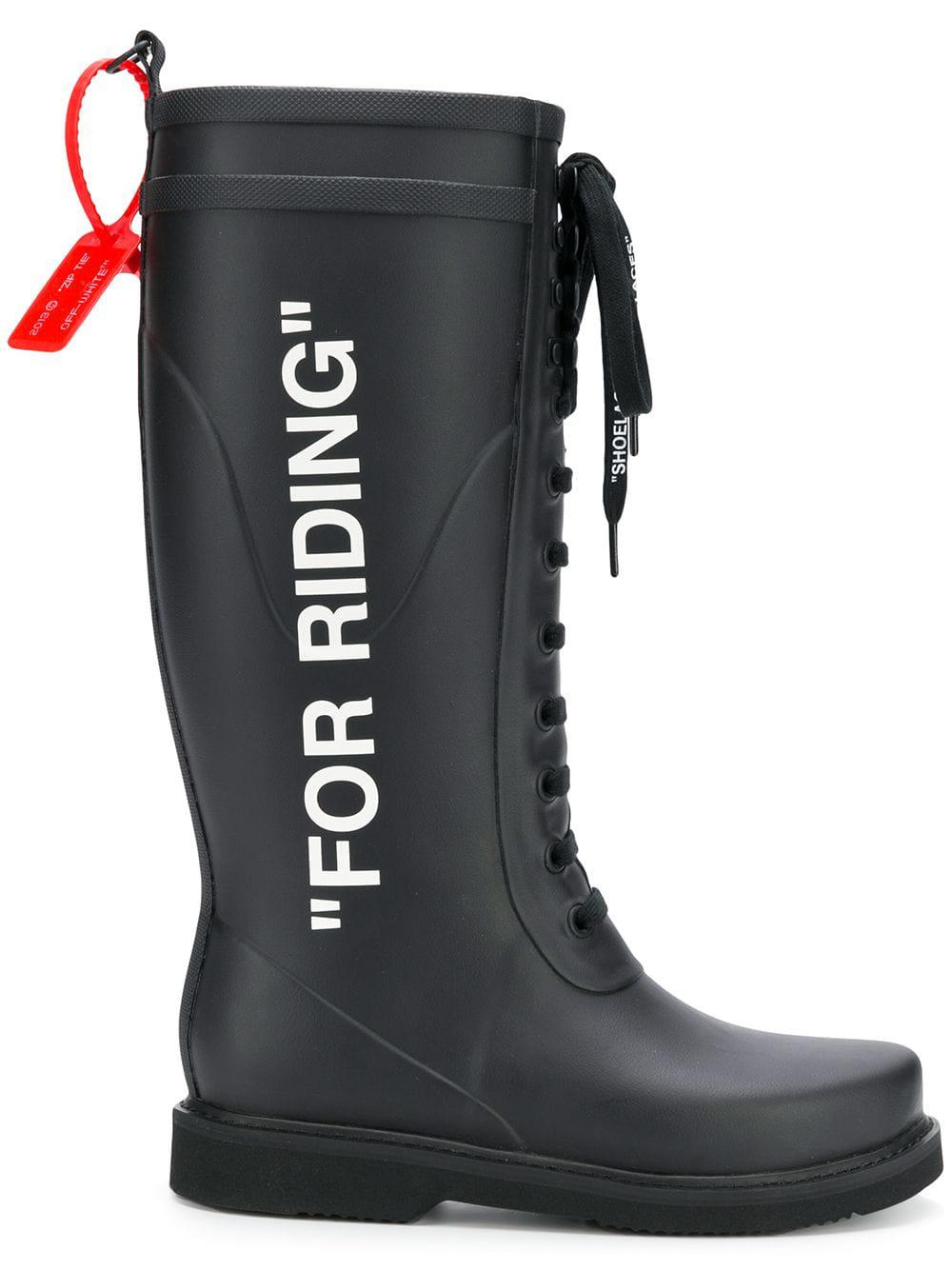 for riding wellington boots off white