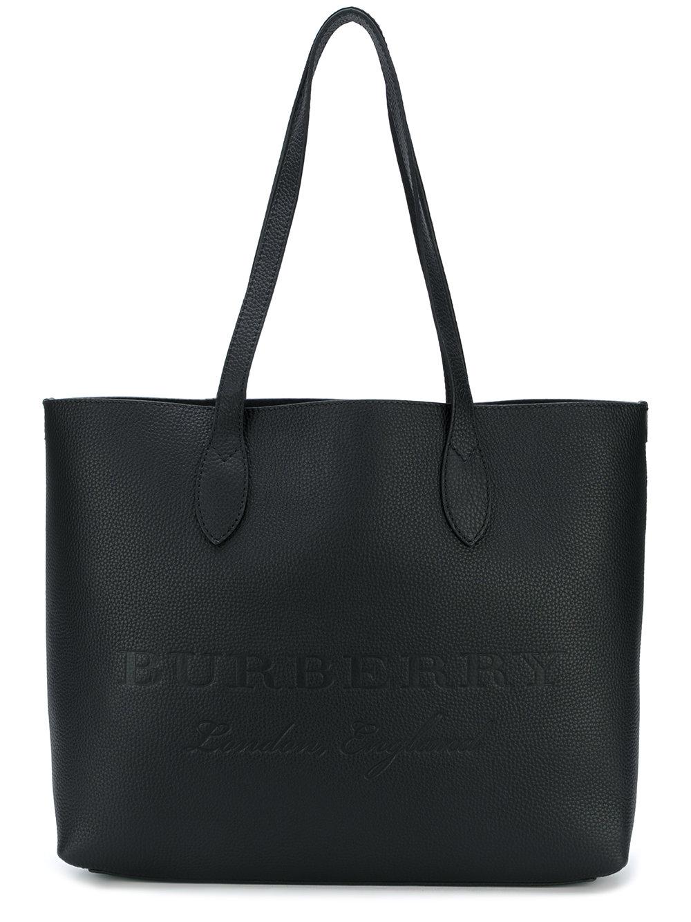 Burberry Remington Large Leather Tote Bag in Black - Lyst