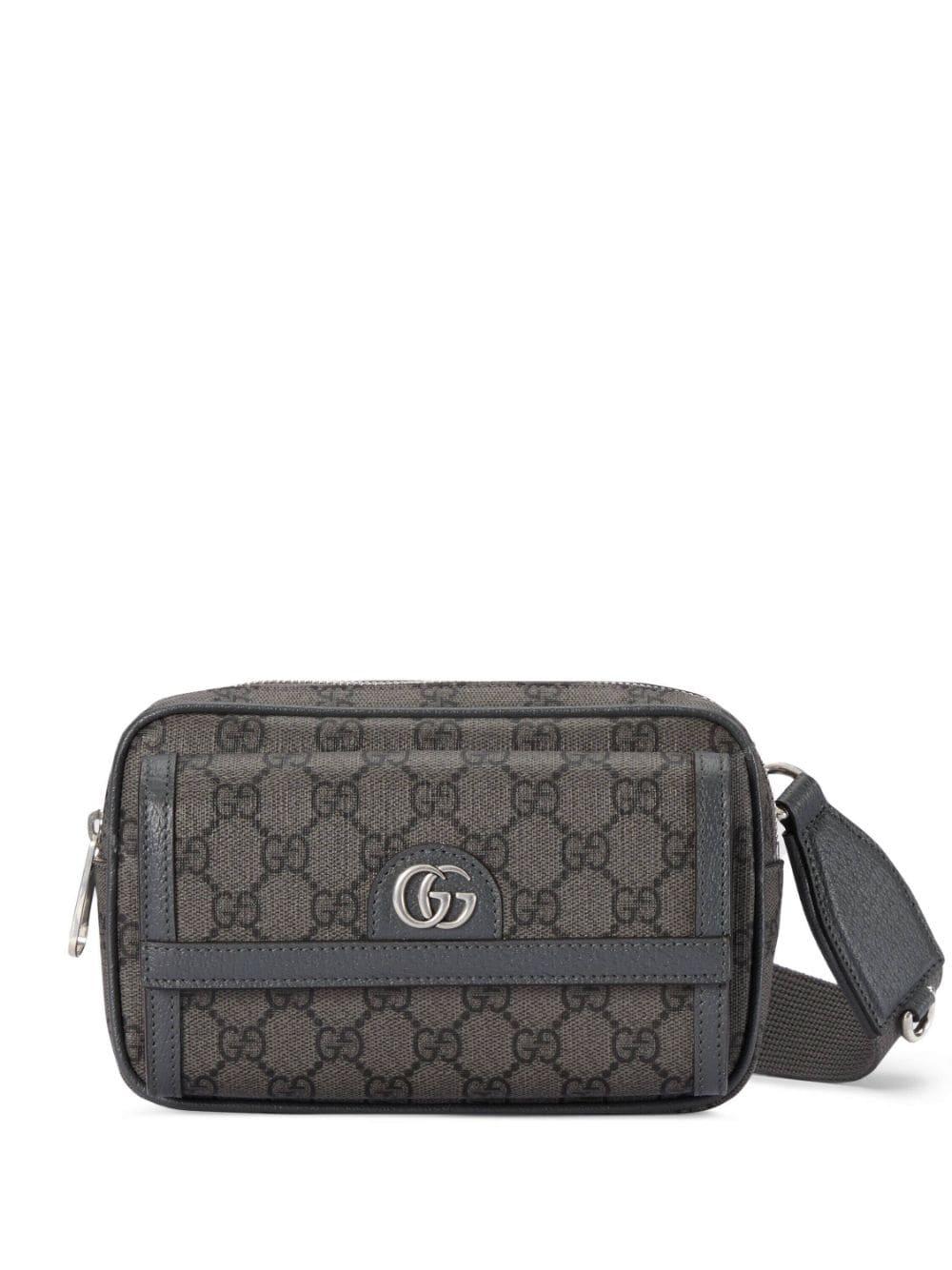 GUCCI Logo GG Pattern Cross Body Messenger Bag Men Canvas Leather From  Japan