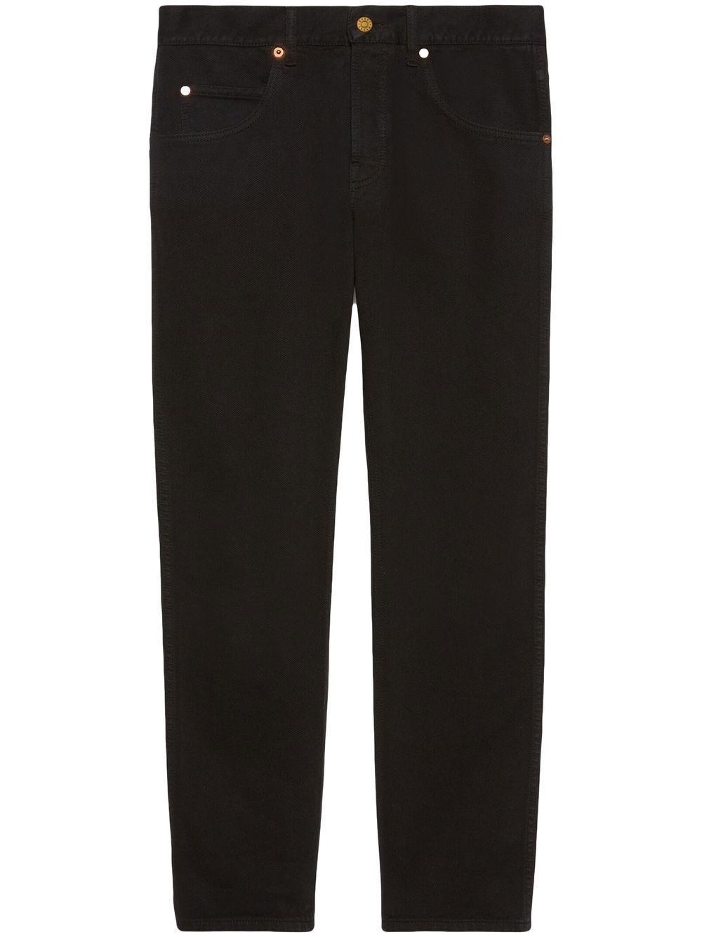 Gucci Hosebit Detail Jeans in Black for Men | Lyst