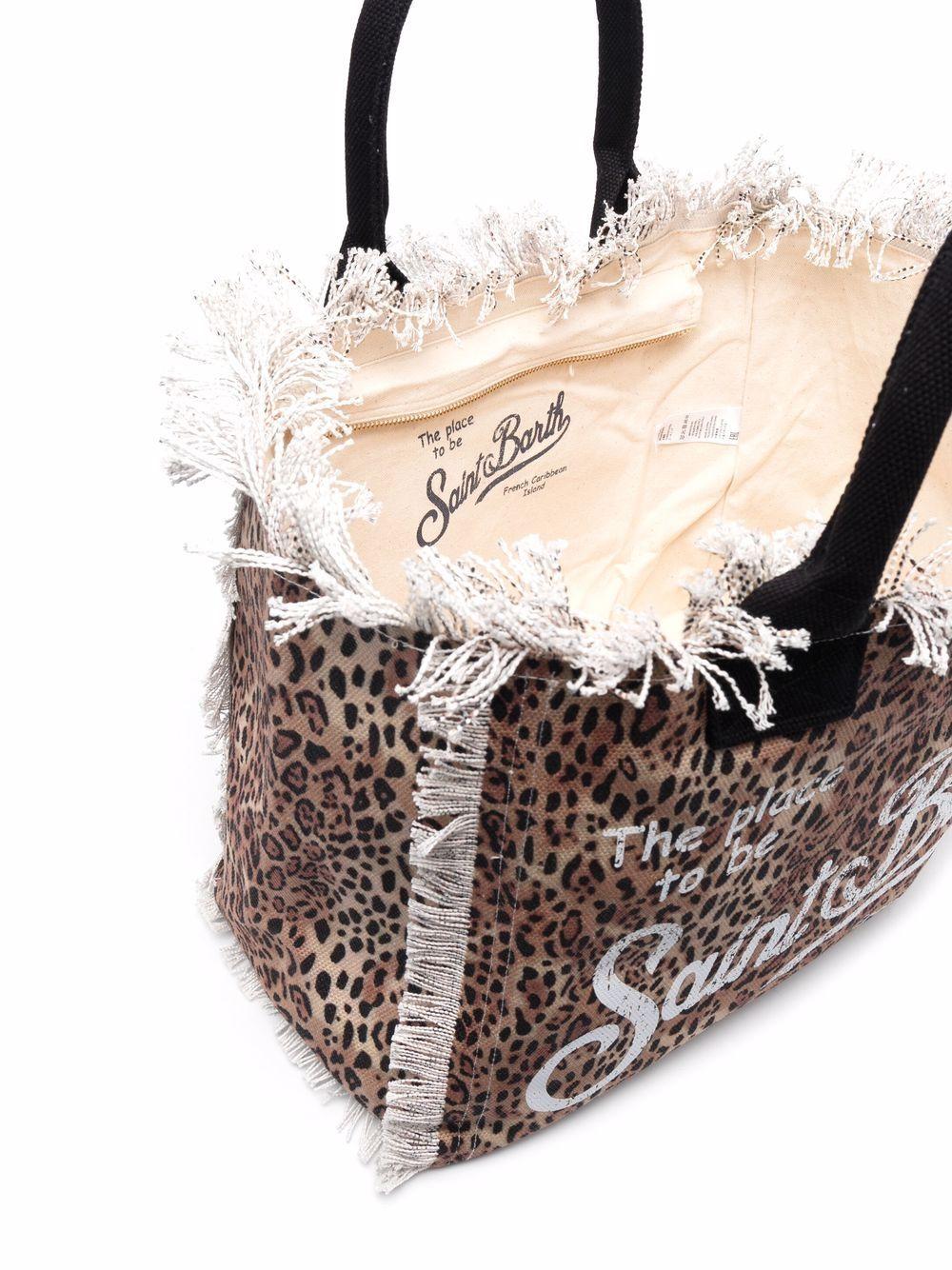 Mc2 Saint Barth Leopard-print Logo Tote Bag in Brown | Lyst