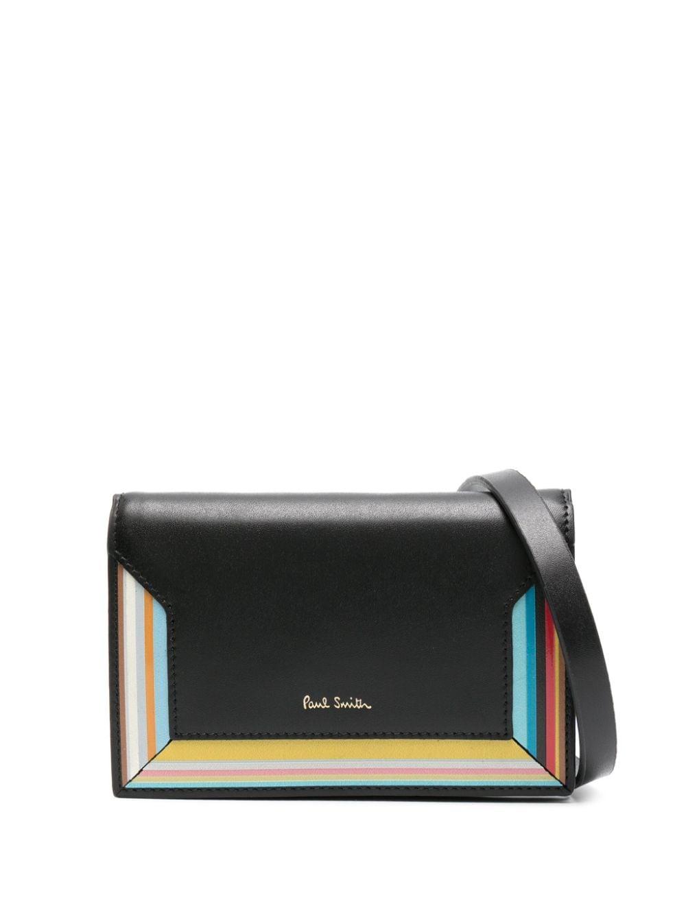 Paul Smith Swirl Print Slim Leather Crossbody Bag