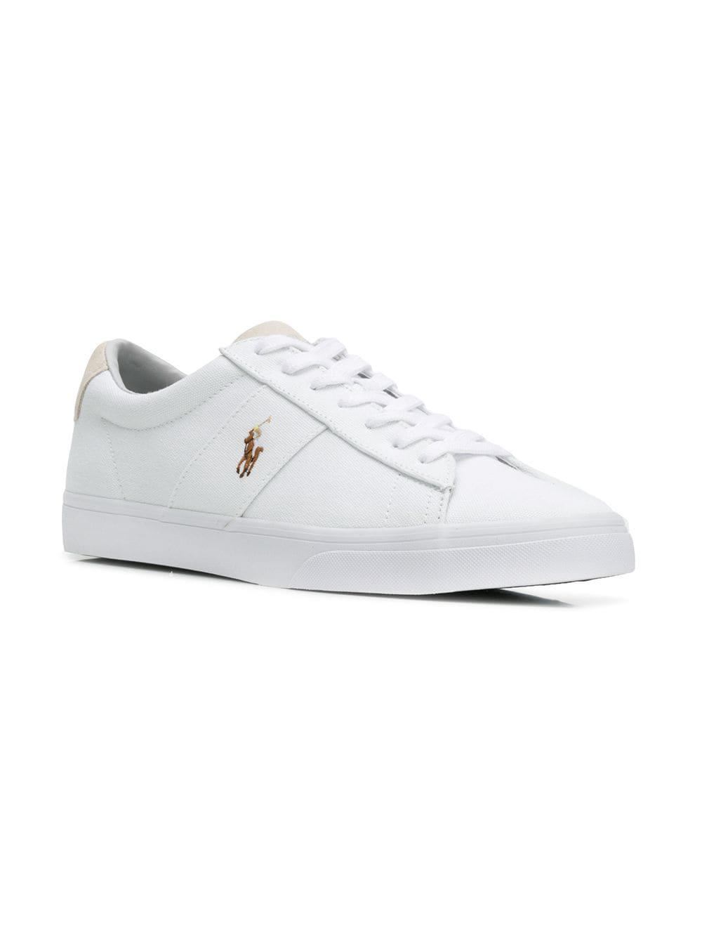 Polo Ralph Lauren Sayer Canvas Low Top Trainers in White for Men - Save 12%  | Lyst
