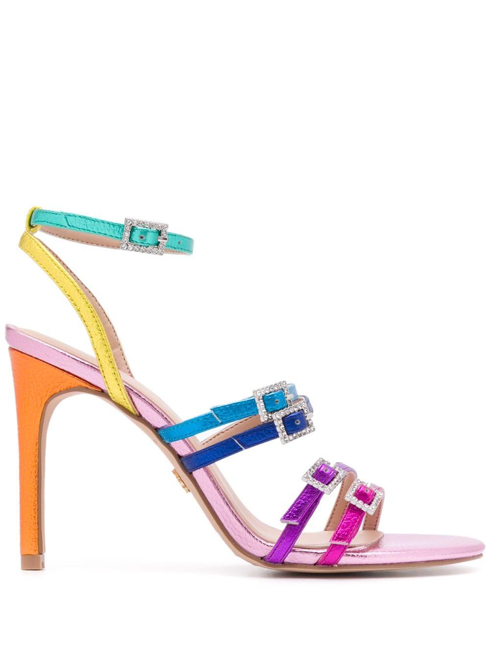 rainbow strap heels