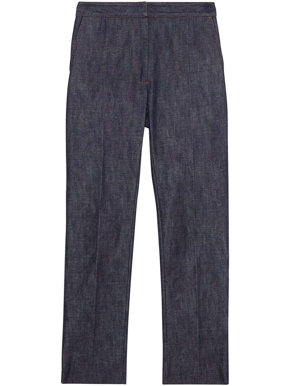 Burberry Denim Japanese Cotton Jeans With Tb Logo in Indigo (Blue) Lyst