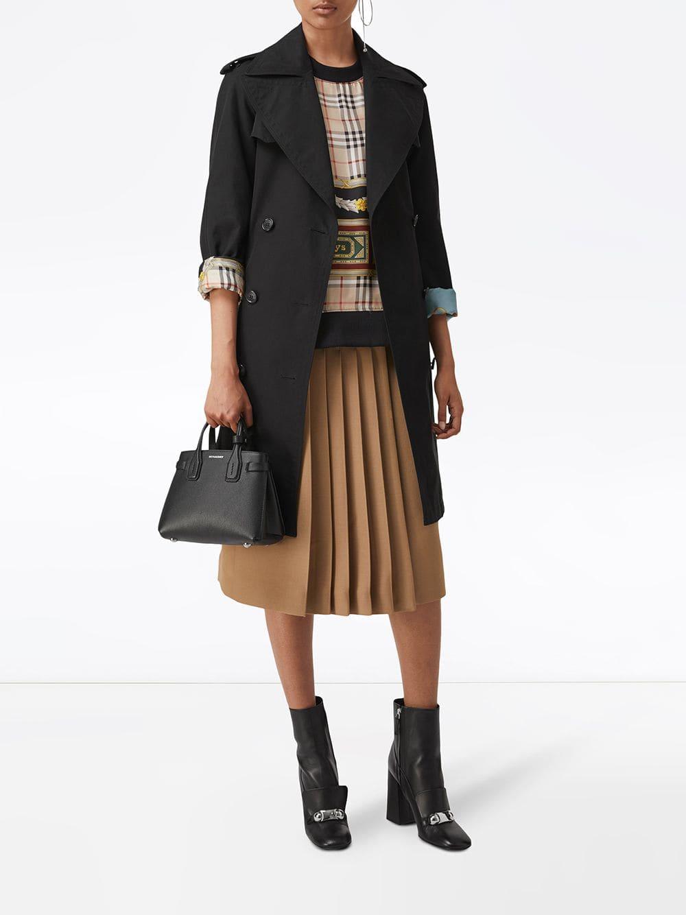 Burberry Baby Banner Leather Shoulder Bag In Black Lyst
