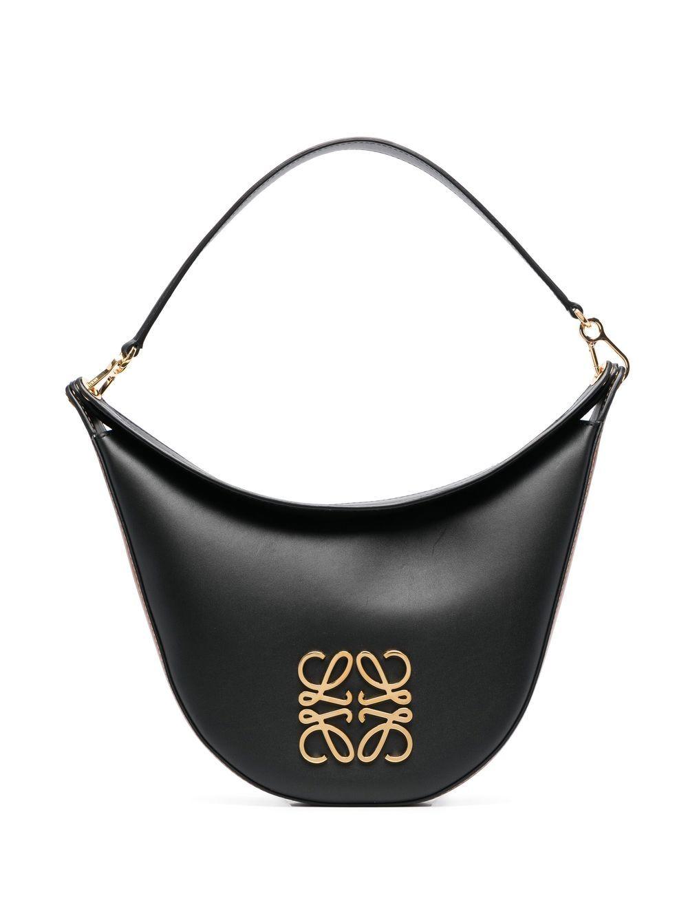 Loewe Luna Leather Shoulder Bag in Black | Lyst
