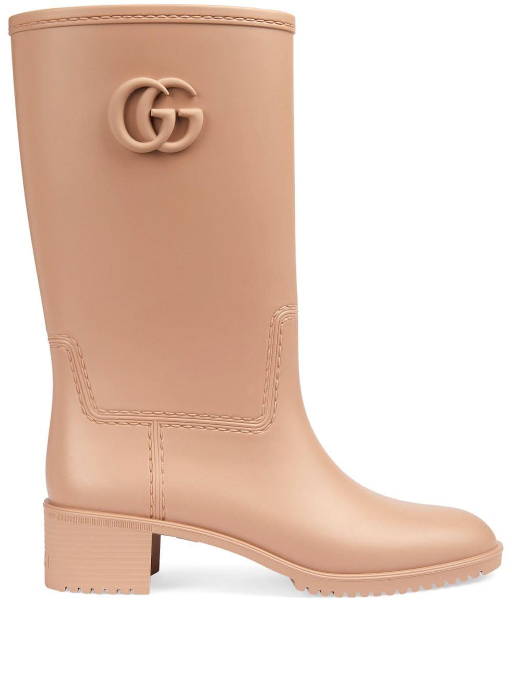 Gucci Rubber Rain Boots in Brown Lyst UK