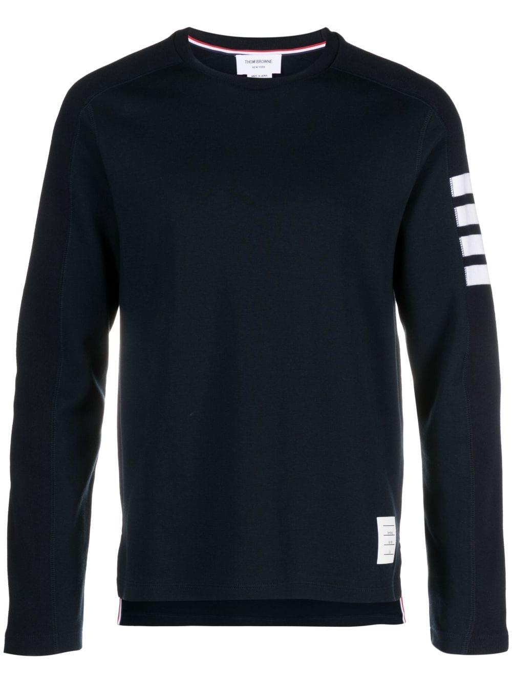 Thom Browne Engineered 4-Bar Cotton Sweatshirt in Blue for Men