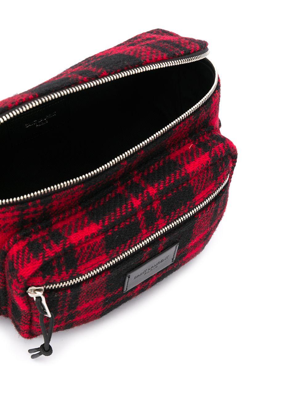 Saint Laurent Nuxx Tartan Belt Bag in Black for Men