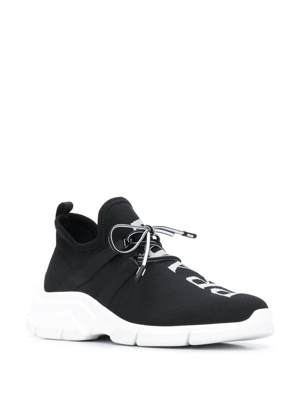 Prada high top knit sneakers Clearance