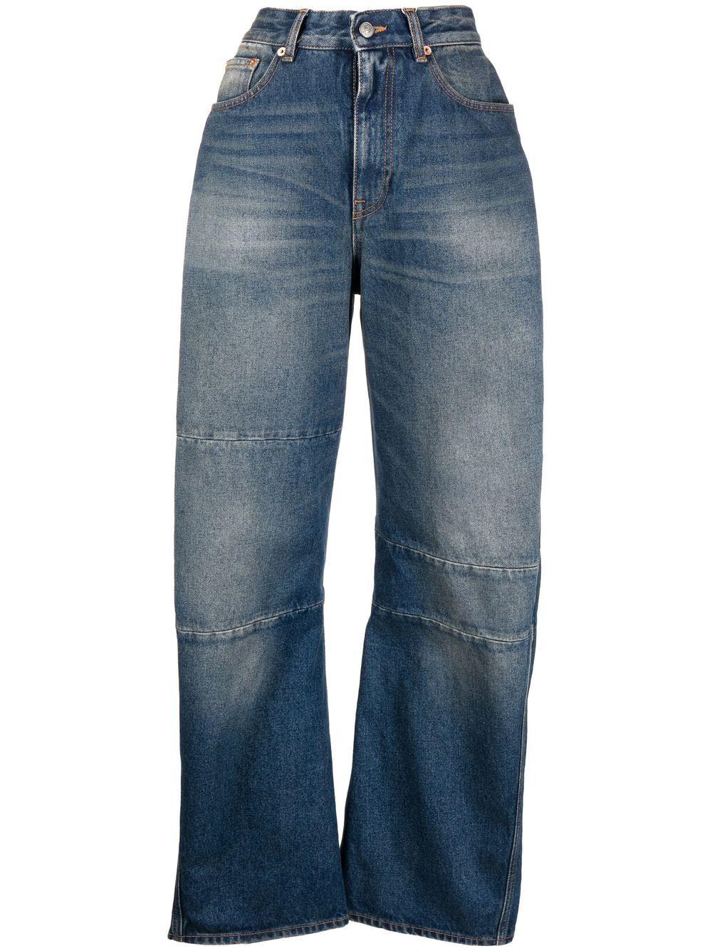 MM6 by Maison Martin Margiela Stitched Panel Jeans in Blue | Lyst