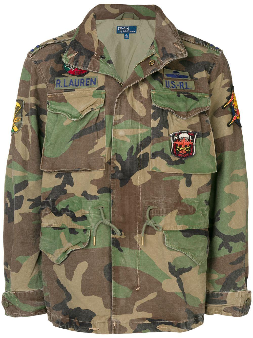 Polo Ralph Lauren Cotton Military Army Jacket in Camouflage (Green) for Men  | Lyst