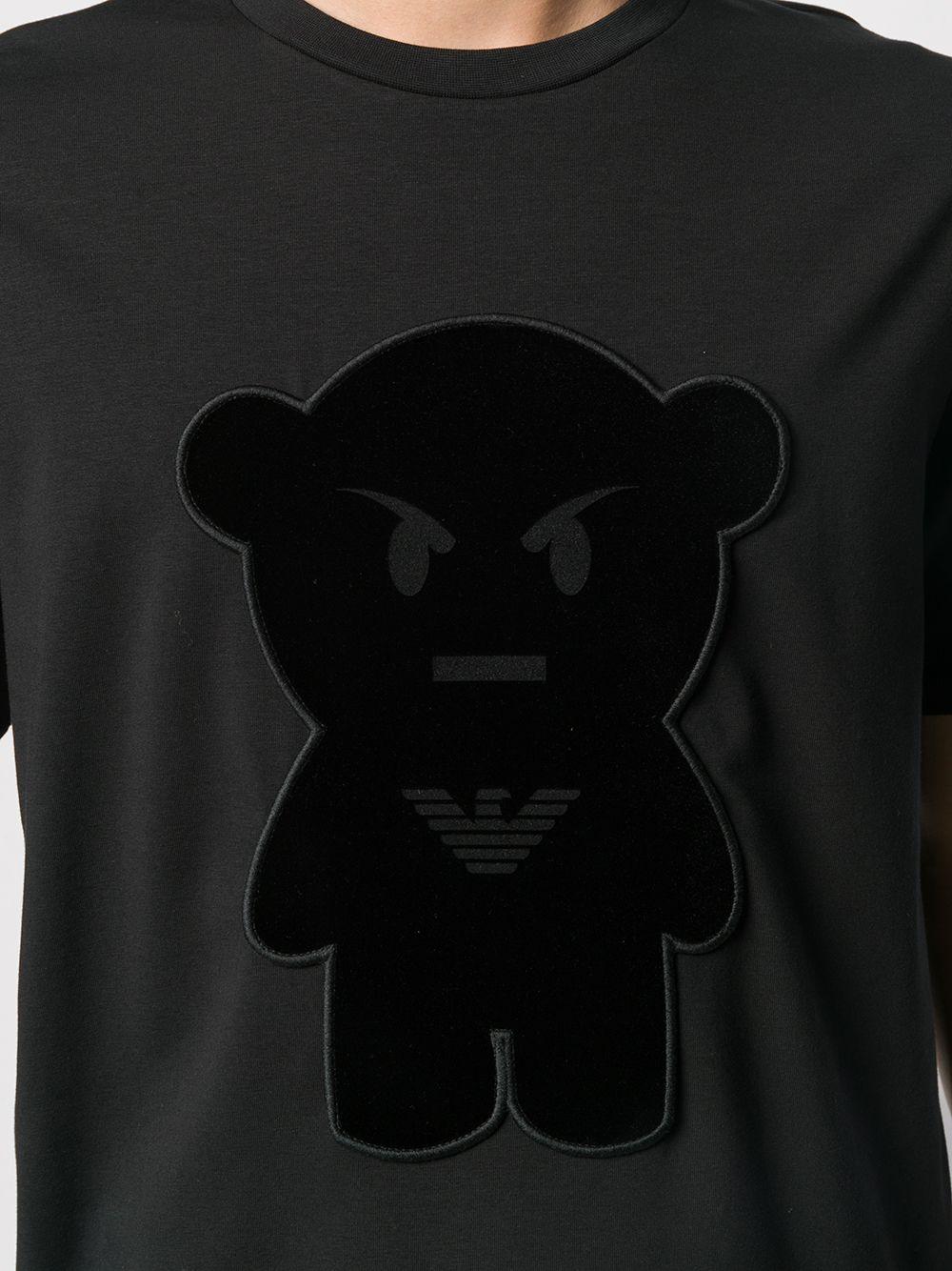 Emporio Armani Manga Bear Cotton T-shirt in Black for Men | Lyst