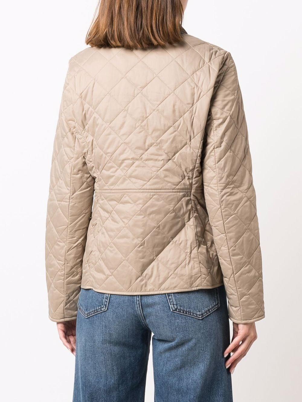Barbour Deveron Quilted Jacket in Natural Lyst Canada