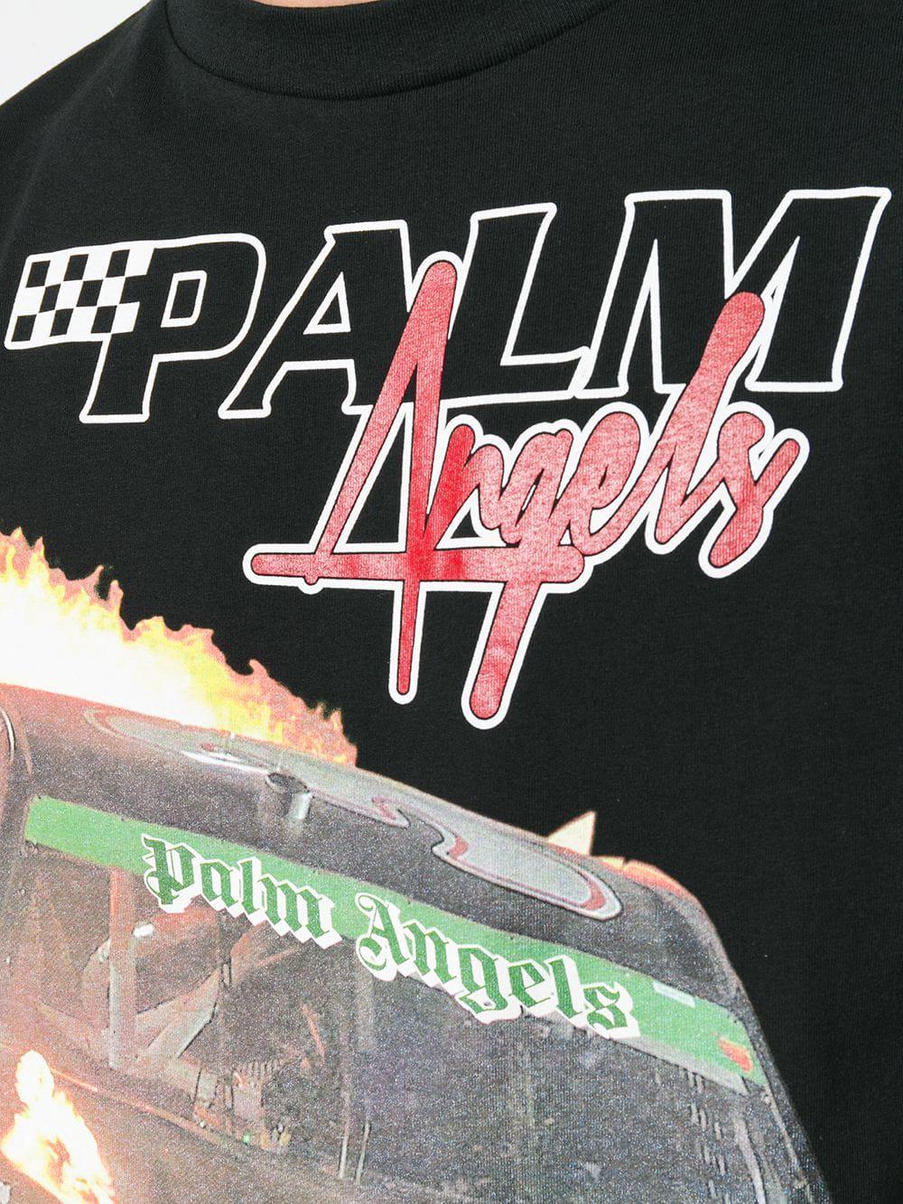 Palm Angels Race Car Print T-shirt in 