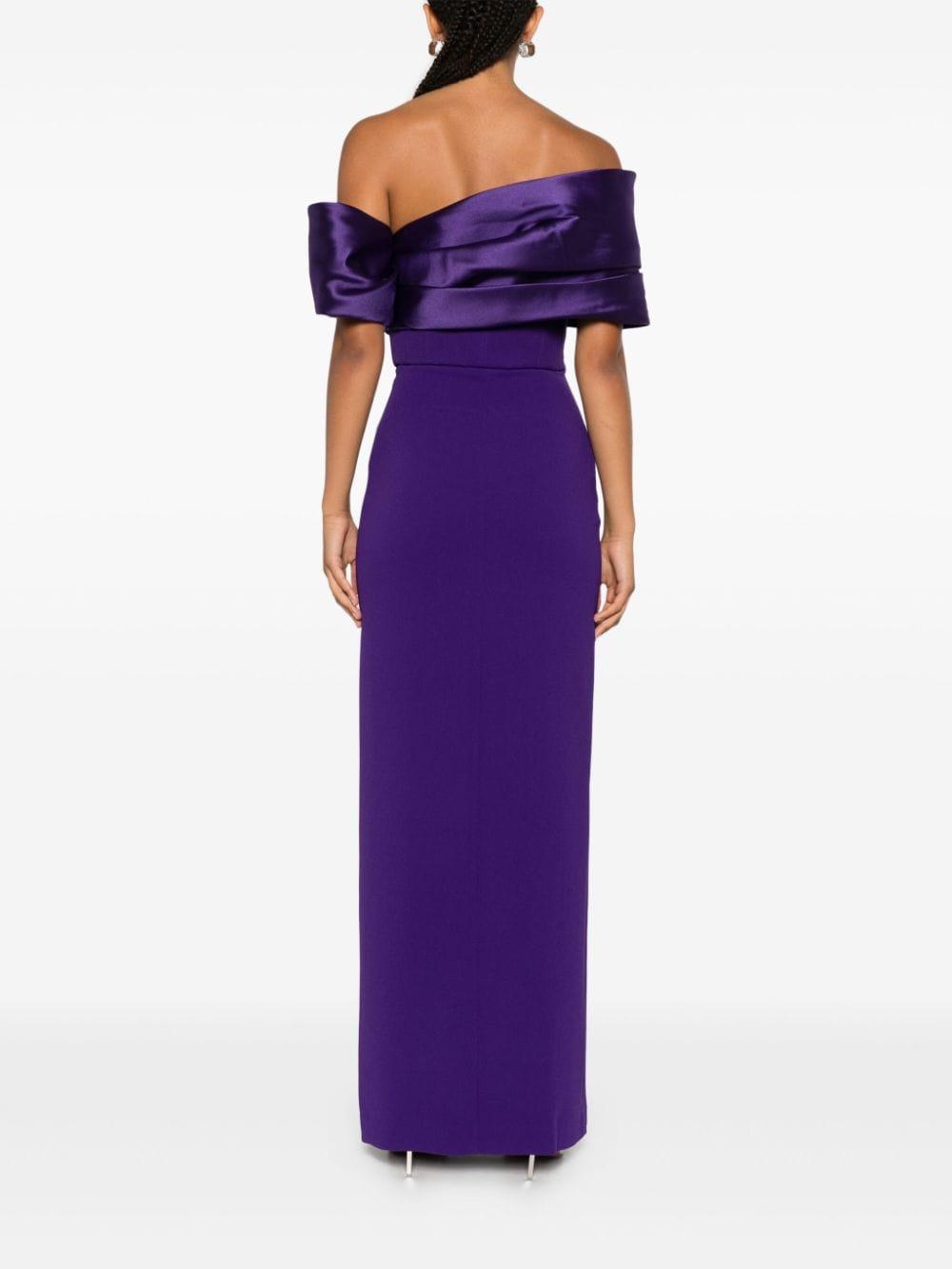 alexis maxi dress solace london Solace London Alexis Off-the-shoulder Gown in Red