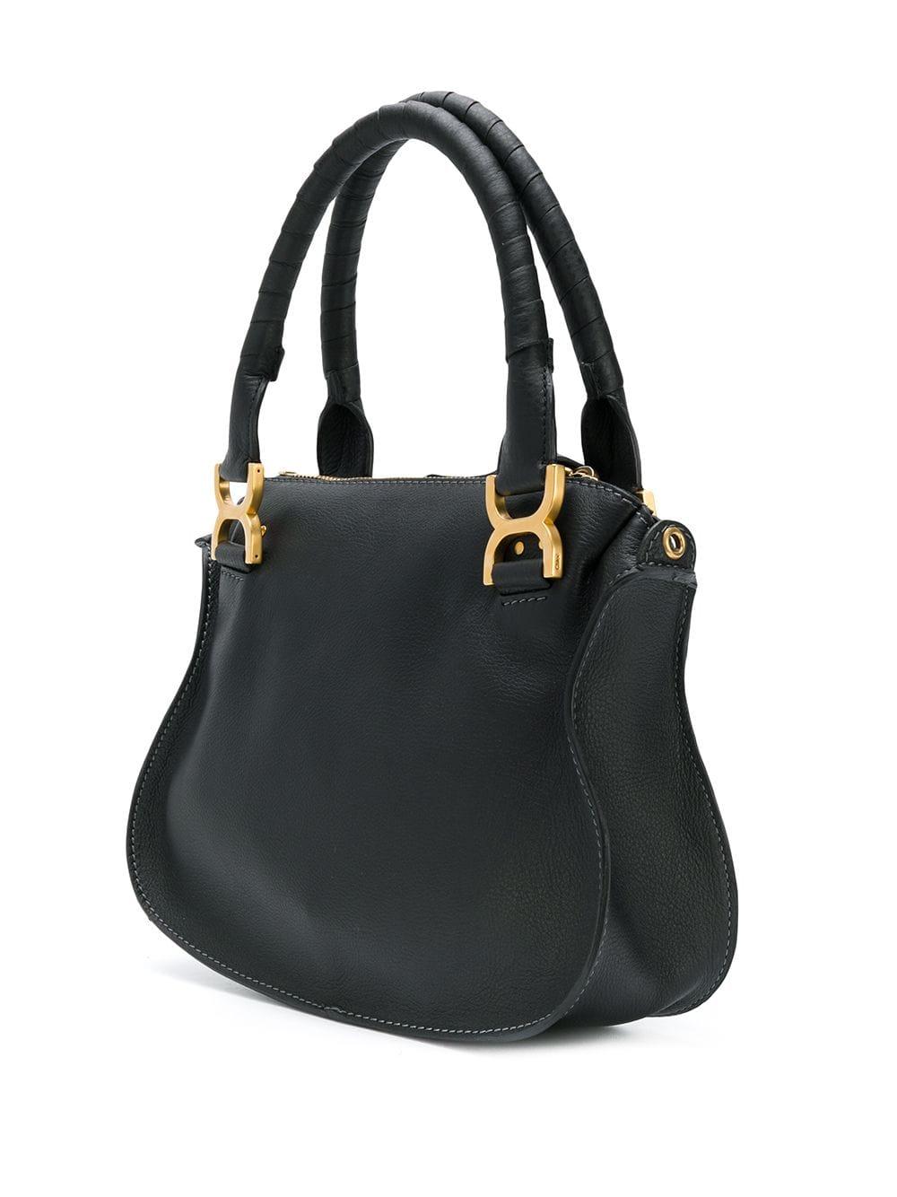 Chloé Leather Marcie Small Double Carry Bag in 1 (Black) - Save 14% - Lyst
