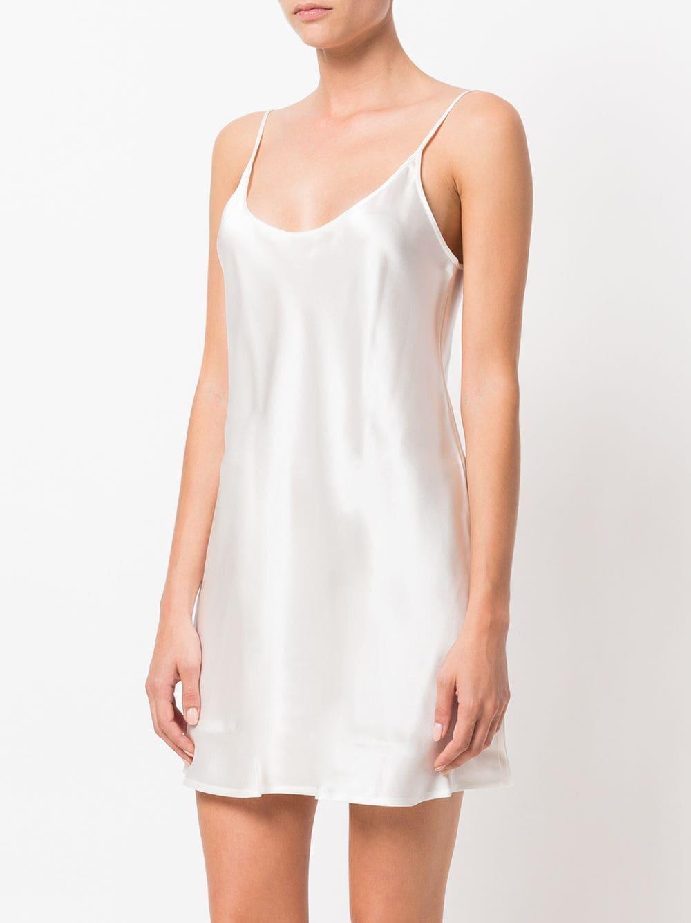 La Perla Silk Slip Dress in White - Save 29% - Lyst