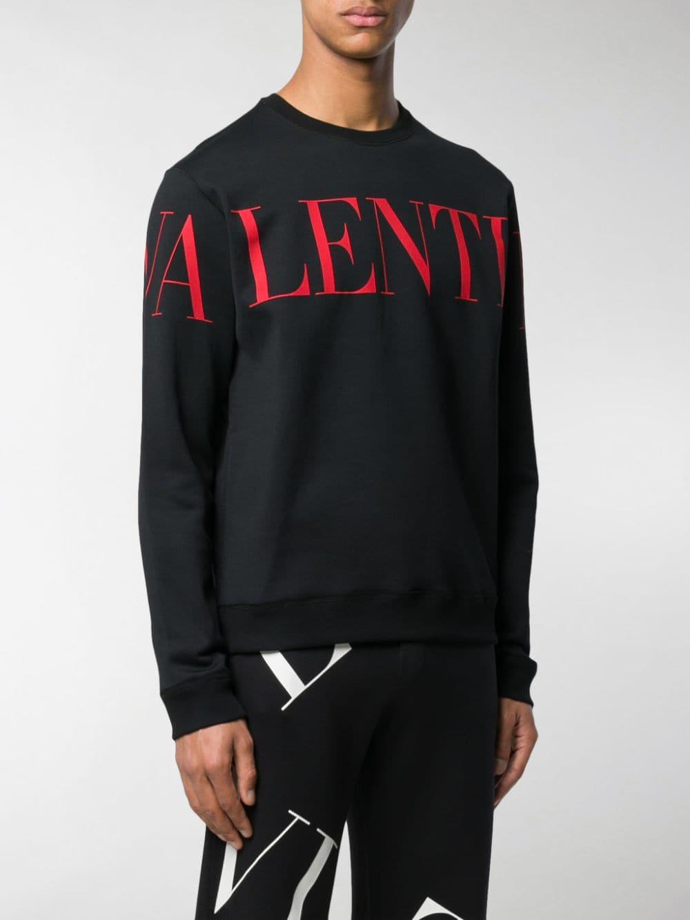 Luxury sweatshirt for men - Valentino black floral print sweatshirt