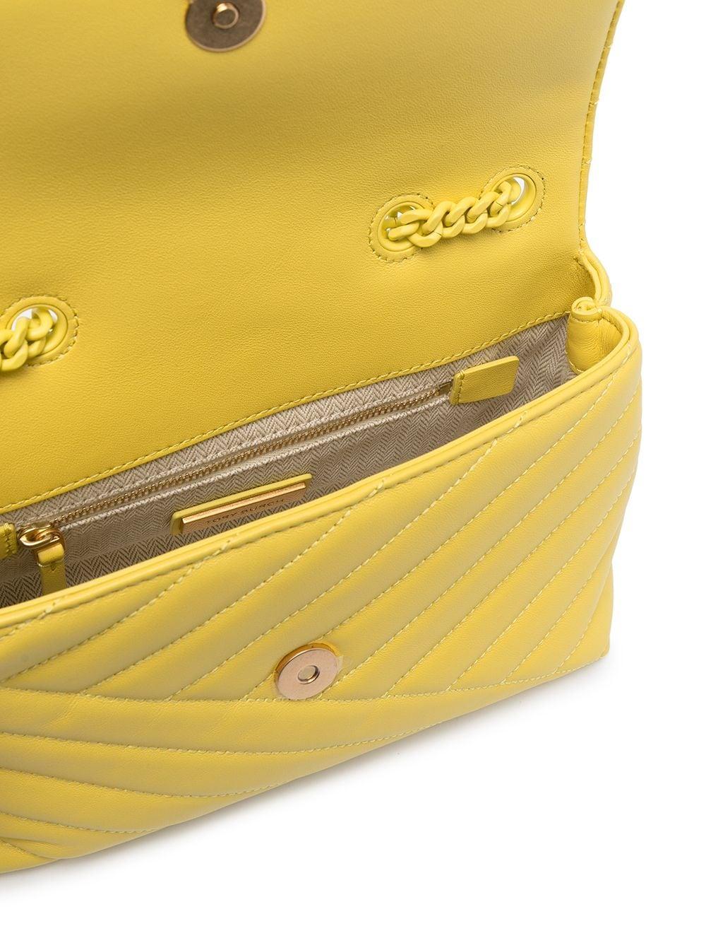 Tory Burch Kira Chevron Powder Coated Small Flap Shoulder Bag - Realry: A  global fashion sites aggregator
