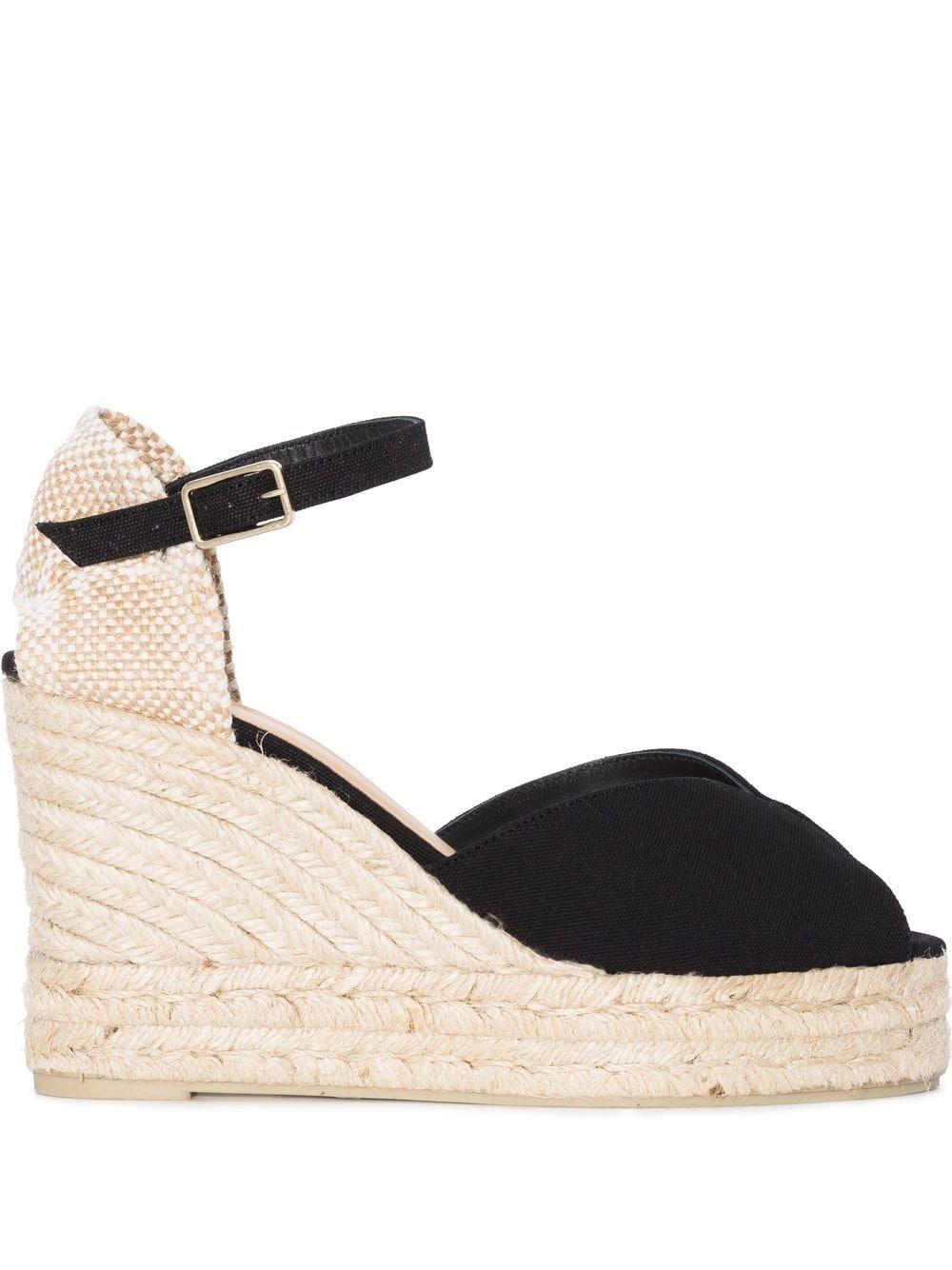 Castañer Bianca Platform Wedge Espadrilles in Black | Lyst