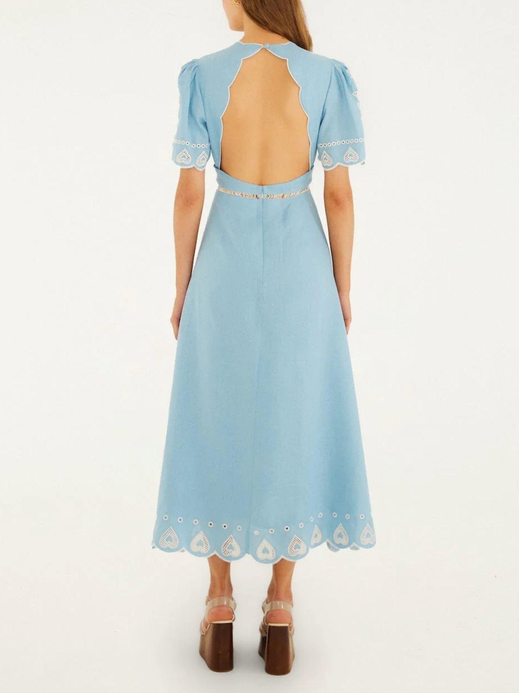 blue lace banana midi dress Farm Rio Blue Lace Banana Midi Dresses for Women - Up to 68% off