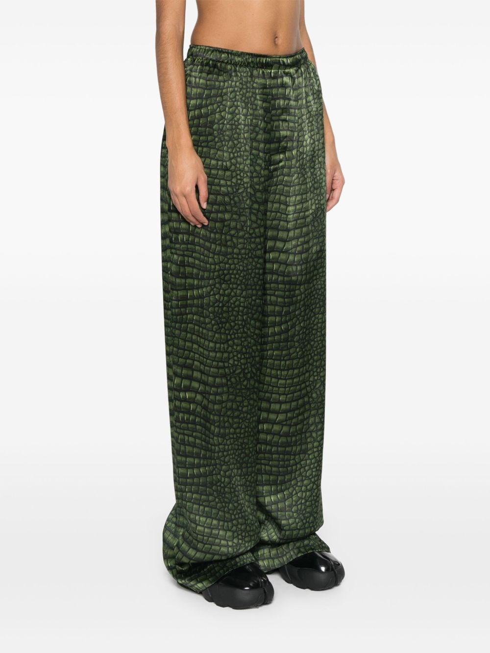 パンツ BALENCIAGA SILK PYJAMA PANTS Balenciaga Silk Pyjama Pants in Green | Lyst