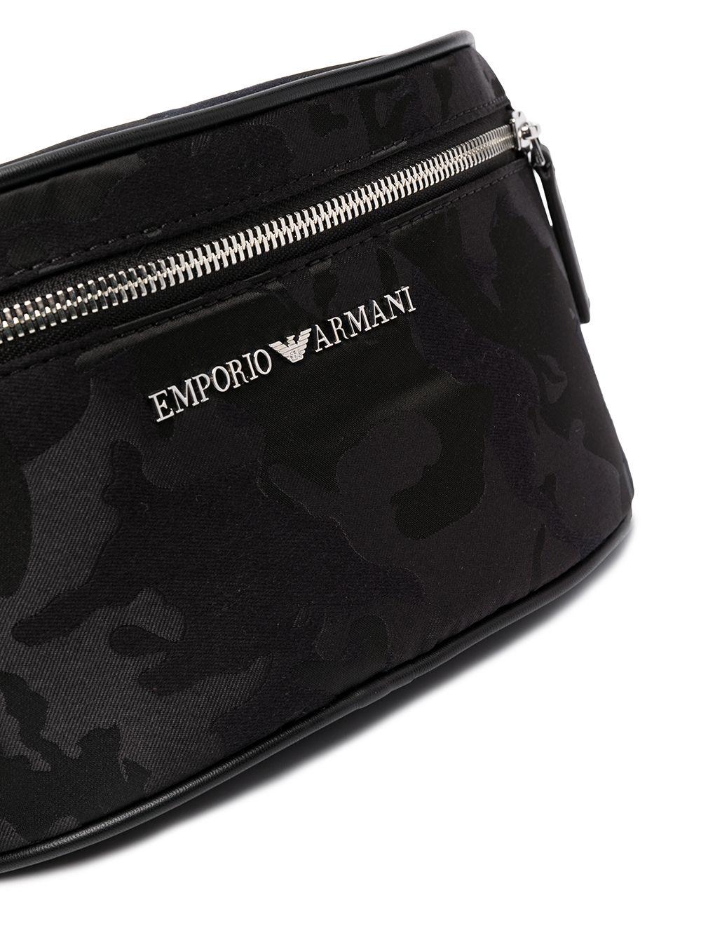 Emporio Armani Logo Zipped Belt Bag in Black for Men - Lyst