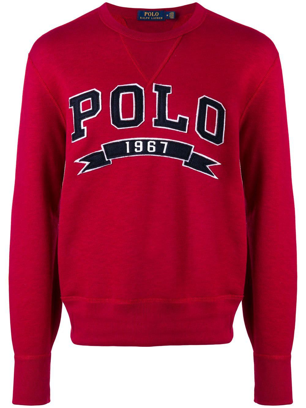 Polo Ralph Lauren Polo 1967 Sweatshirt in Red for Men | Lyst