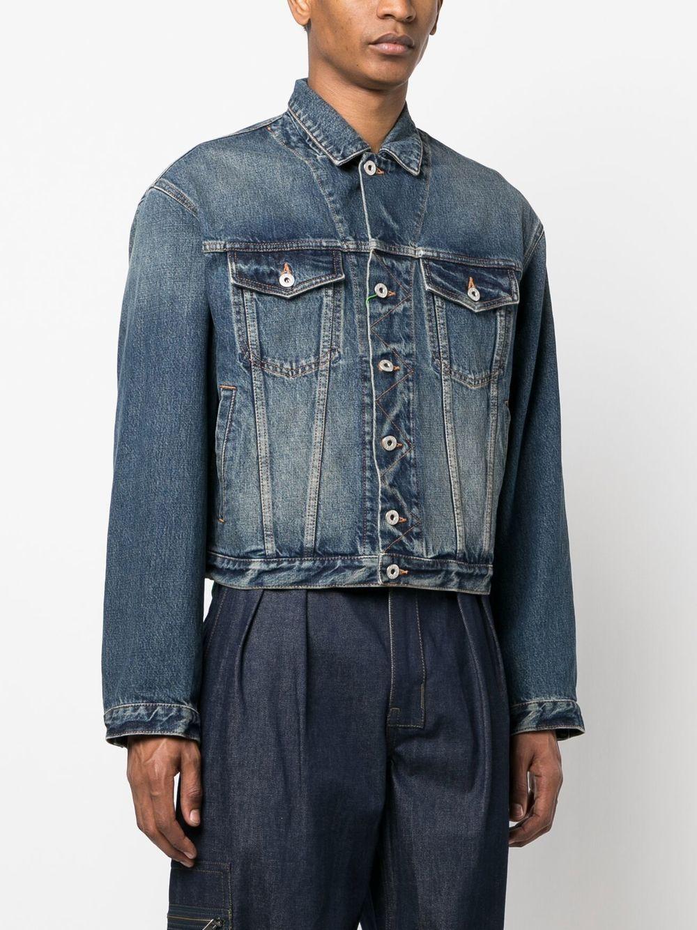 Kenzo - Printed Denim Jacket, Men, Blue